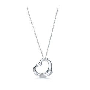 Tiffany & Co. Open Heart Pendant Necklace